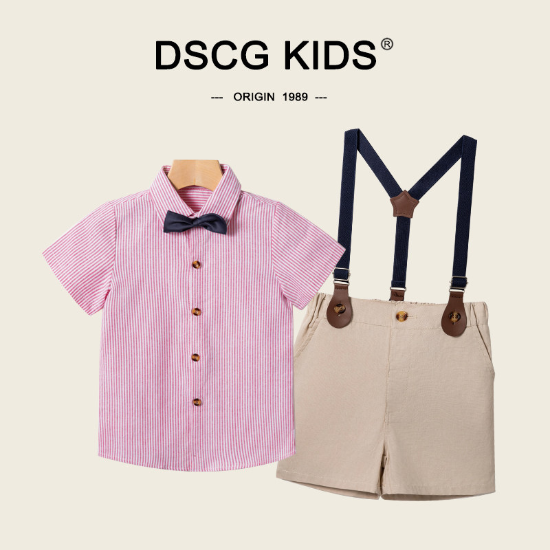 儿童礼服男童西装套装夏季结婚花童男孩六一主持人周岁生日演出服