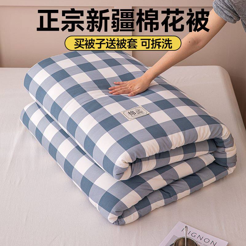 新疆棉花被加厚保暖冬被棉被可拆洗被芯棉絮春秋四季通用被子褥子