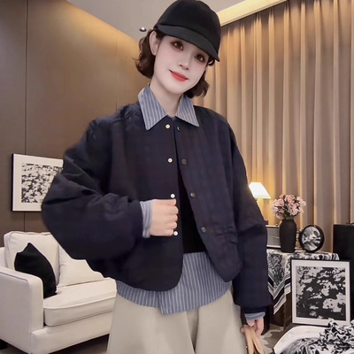 冬天今年流行设计感轻薄棉服短外套女2025秋冬韩系时尚洋气棒球