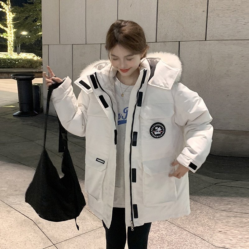 严选新款大毛领羽绒棉服韩版小个子加厚工装外套抽绳收腰显瘦面包,女装/女士精品,棉衣/棉服,淘宝优惠券,粉丝福利购,淘宝优惠卷