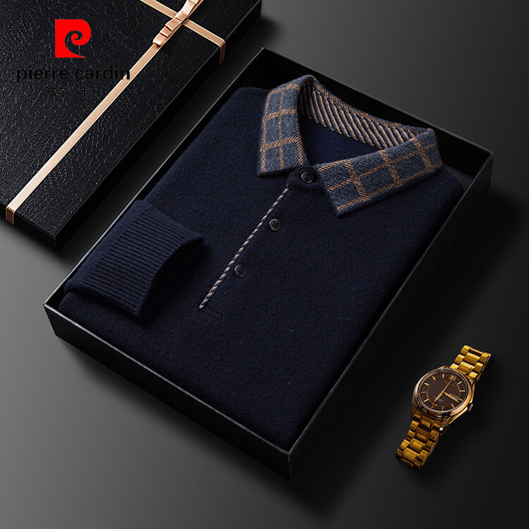 皮尔卡丹正品高端羊绒衫男士秋冬季翻领羊毛衫加厚保暖毛衣打底衫,男装,羊绒套衫,淘宝优惠券,粉丝福利购,淘宝优惠卷