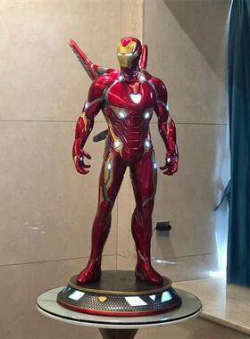 漫威钢铁侠摆件大型玻璃钢雕塑网红模型商场店铺酒吧客厅落地装饰