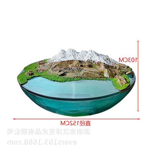 创意透明树脂雕塑仿水晶玻璃工艺品摆件售楼处客厅大型软装饰品图片