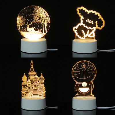 定制创意台灯2025年新款家用现代桌面摆件展会开业回礼刻logo图案