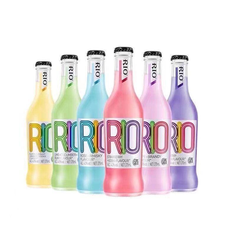 rio锐澳鸡尾酒玻璃瓶气泡酒水蜜桃味预调酒女士低度微醺果酒3度
