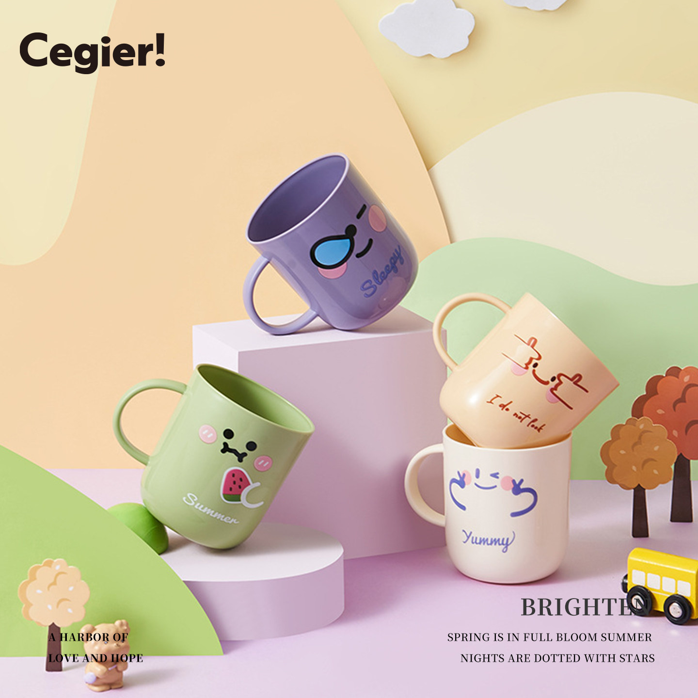 Cegier.巴多胺可爱卡通漱口杯牙杯儿童学生宿舍簌口杯刷牙杯|氨若,家庭/个人清洁工具,洗漱杯,淘宝优惠券,粉丝福利购,淘宝优惠卷