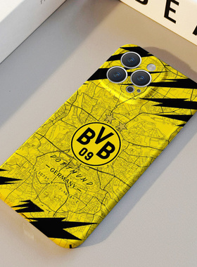 多特蒙德徽章 适用苹果华为iPhone16ProMax手机保护外壳15Plus 14 13 12 17 XsMax女Pura70情侣高级感不撞壳