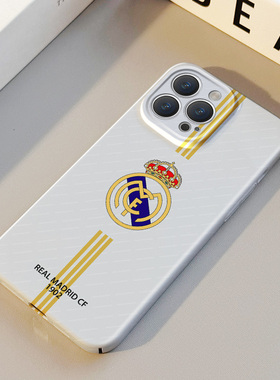 足球皇马 适用苹果华为iPhone16ProMax手机保护外壳15Plus 14 13 12 17 XsMax女Pura70创意情侣高级感不撞壳