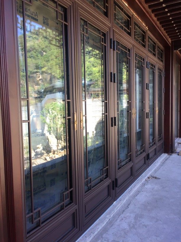 凯迪门窗  中式窗 铝合金中式外开窗 无缝焊接中式别墅窗