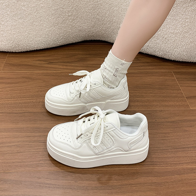 爆款小白鞋女2026春季新款厚底百搭轻便显脚小学生休闲运动板鞋子,女鞋,休闲板鞋,淘宝优惠券,粉丝福利购,淘宝优惠卷