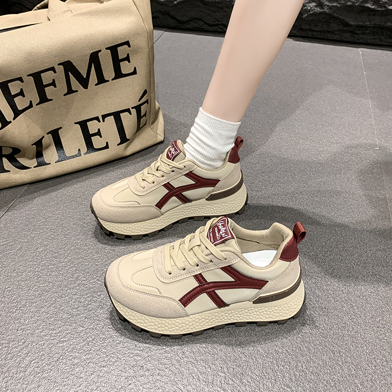 厚底百搭增高加绒保暖软底阿甘鞋