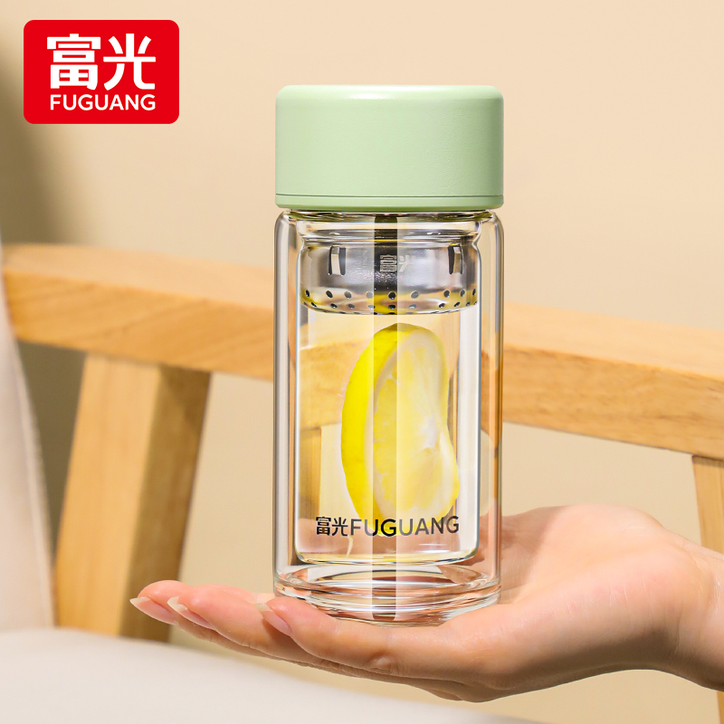 富光玻璃杯夏季可爱便携小容量