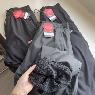 新款 松紧腰防风防泼水加绒加厚直筒 出口挪威订单抗寒零下20度男士