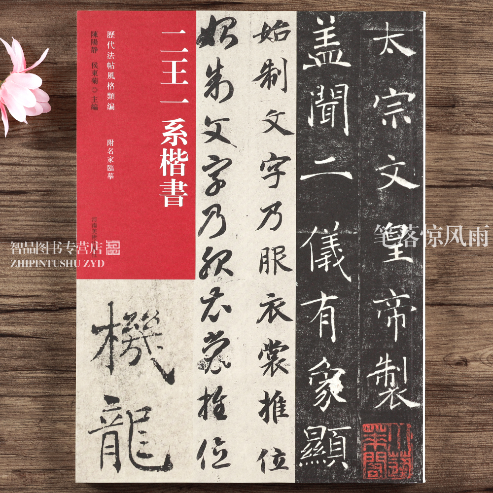 二王一系楷书 历代法帖风格类编 王羲之黄庭经东方朔画赞王献之洛神赋玉版十三行楷书软笔书法专业人士书法初学者河南美术出版社