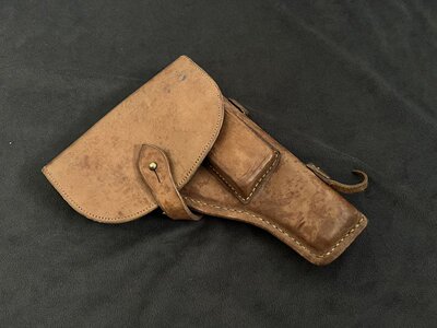 老货60年代铜扣54式牛皮套苏联TT33托卡列夫手仓纯皮套绒衬木仓套