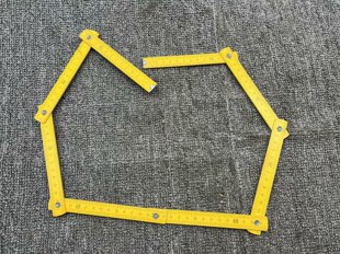 老货原品保真80年代工程乒1米折叠木尺便携式折叠尺测量尺