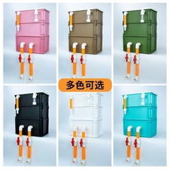 定制DIY乌龟鱼溪流缸小型长方形工业风周转箱滴流过滤盒配件全套