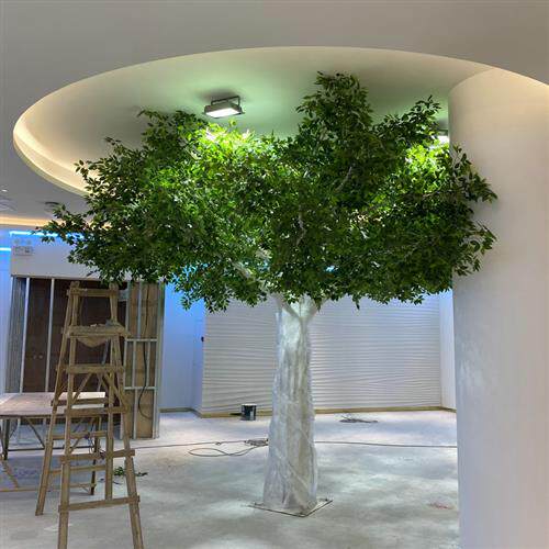 仿真榕树假绿色植物室内外装饰青叶榕树酒店商场摆设舞台道具绿植