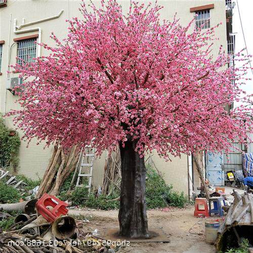 仿真桃花树樱花树假树装饰室内室外许愿树商场摆设假花假桃树大型