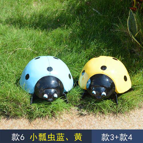 七星瓢虫雕塑模型仿真玻璃钢户外昆虫幼儿园公园草坪装饰甲虫摆件