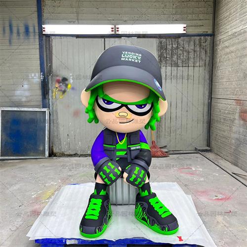 大型玻璃钢卡通雕塑IP企业形象设计商场大摆件潮玩美陈装饰厂家制