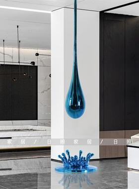 水滴雕塑玻璃钢客厅玄关电视柜悬挂装饰品摆件家居饰品装置艺术品