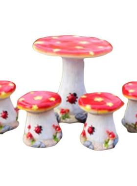 户外卡通玻璃钢水果草莓足球桌椅摆件蘑菇坐凳雕塑花园幼儿园装饰