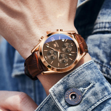 瑞士2025新款男士手表男款机械石英表皮带正品高级感学生商务名牌