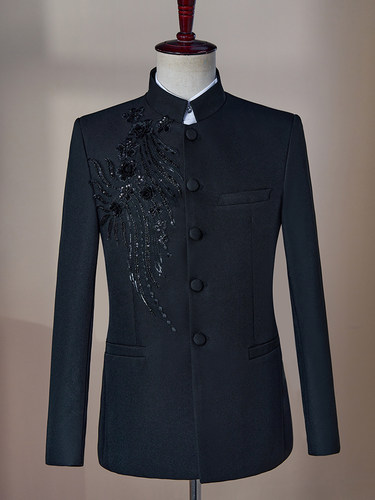 中国风中山装中式合唱团表演礼服