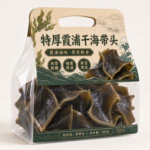海带头干货特级厚海带头正品官方旗舰店26新货海带梗厚实无沙煲汤