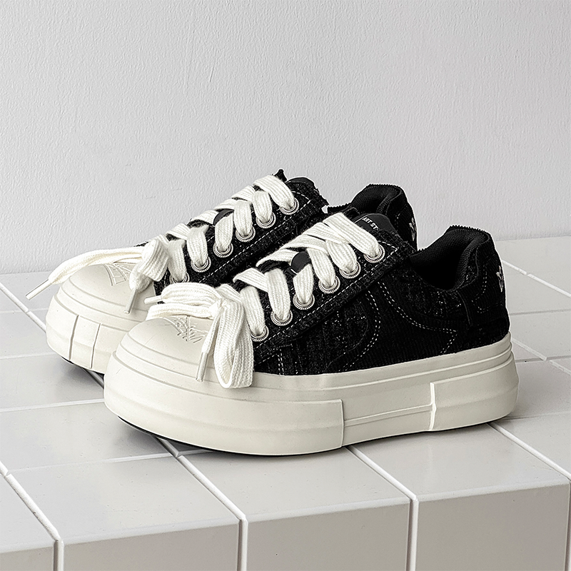 原创夏季厚底帆布鞋透气男女款潮