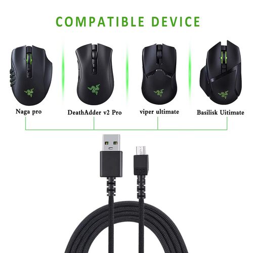 适用Razer雷蛇无线鼠标充电线毒蝰巴塞利斯蛇V2鼠标充电线