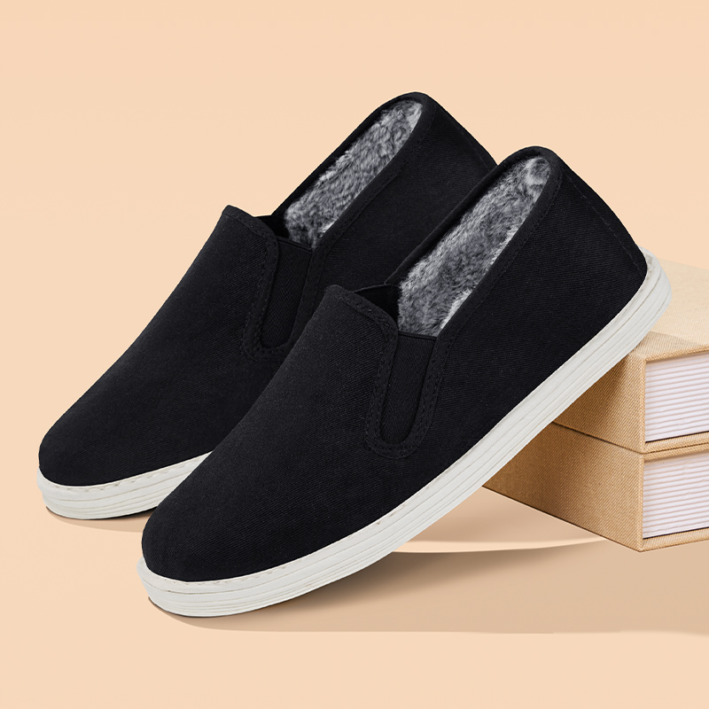 老北京布鞋女冬季加绒新款妈妈防滑中老年加厚千层底男款老人棉鞋