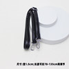 Black oil wax leather 1.5 cm wide silver white hook