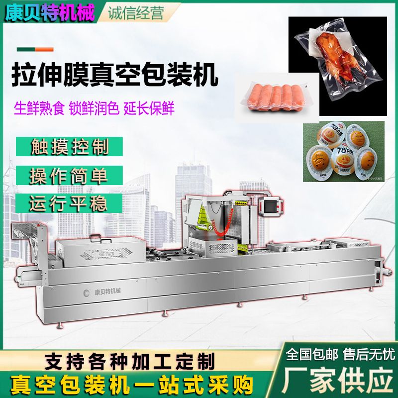 千页豆腐真空包装机 大型黑芝麻丸全自动封口机拉伸膜包装机厂家