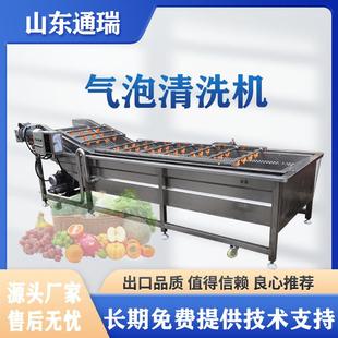 定制5米大姜去泥沙鼓泡清洗機 商用清洗機 山野菜高壓噴淋清洗機