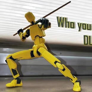 3d打印全关节人偶可动dummy幸运人偶积木拼装玩具网红萝卜人手办