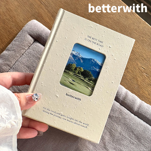 A6旅行系列复古简约特种纸硬壳封面开窗本摘抄本笔记本空白手帐本