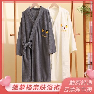 男士浴巾可穿可裹男款专用纯棉洗澡吸水女情侣浴袍2024新全棉学生