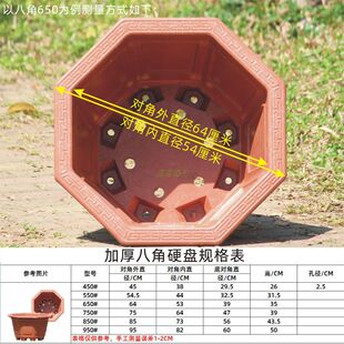 大号特大号加厚八角塑料花盆红色种树盆景三角梅龙缸盆包邮无托盘