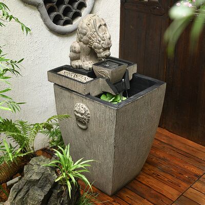 流水摆件循环水系景观吸水兽吐水鱼缸户外鱼池造景庭院室外布置