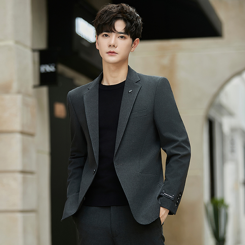 秋帅t小版矮个子XS码修身正装男西服青年韩版简约休闲单西装外套