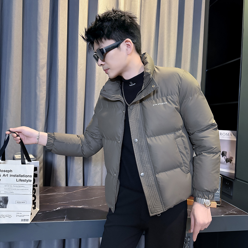 155矮个子穿搭棉服冬季男士潮牌棉衣短款外套XS码矮个S号修身棉袄