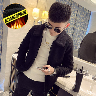 冬季羊羔毛加厚XS修身棉衣外套男青年矮个子155小码S短款夹克棉服