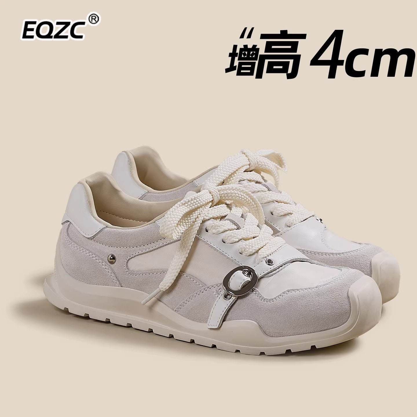 高端复古德训鞋女2026春夏新款百搭软底透气休闲运动女鞋阿甘鞋