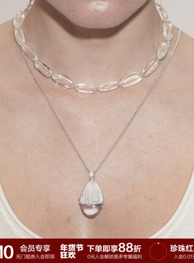 SOFT ROOM松果拉丝长项链麂皮绳叠戴礼物小众原创高级感设计极简