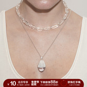 清透松果拉丝长项链麂皮绳叠戴礼物小众设计高级感配饰SOFTROOM