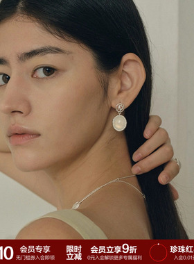 SOFT ROOM镂空编织天然玉髓白水晶玛瑙耳环高级感礼物原创耳饰女