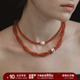SOFT ROOM天然红玛瑙串珠珍珠缠绕项链女小众设计轻奢复古简约