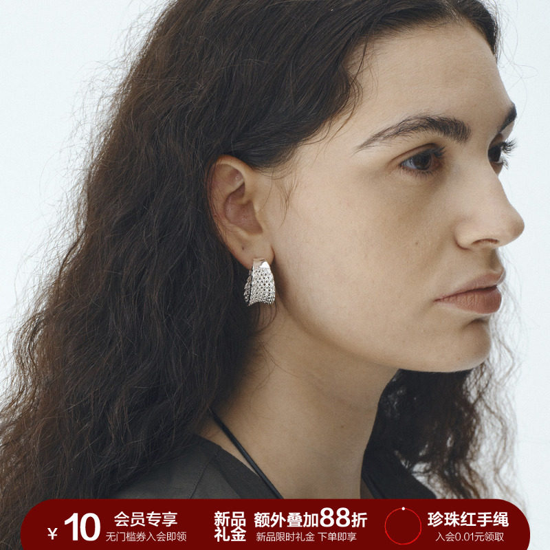 SOFT ROOM金属镂空耳环轻奢高级感气质大气纯银耳针小众耳饰礼物,饰品/流行首饰/时尚饰品新,耳环,淘宝优惠券,粉丝福利购,淘宝优惠卷